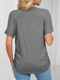 Casual V-Neck Short Sleeve T-Shirt 100100579648227 22 Affordable Fashion Under $100 Jerry's Apparel 