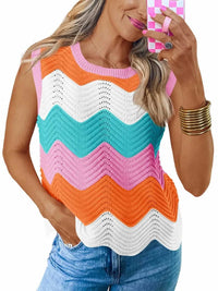 Color Block Round Neck Sweater Vest 100100253791586 34 Affordable Fashion Under $100 Jerry's Apparel 