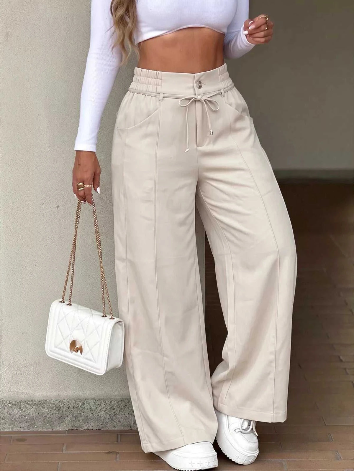 High-Waisted Wide-Leg Pants 100100298093306 48 Affordable Fashion Under $100 Jerry's Apparel 