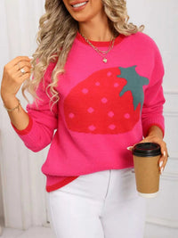 Strawberry Crew Neck Sweater 100100080501266 49 Affordable Fashion Under $100 Jerry's Apparel 