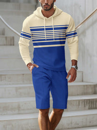 Men's Full Size Striped Hoodie & Shorts Casual Set Plus Size 100400695113580 41 Affordable Fashion Under $100 Jerry's Apparel 