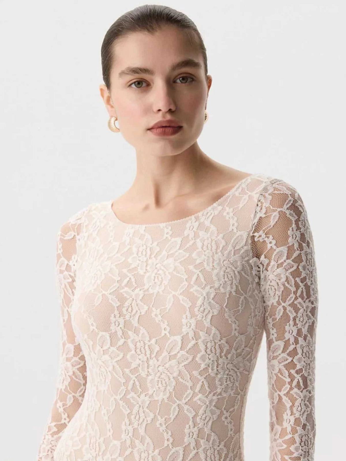 Lace Round Neck Long Sleeve Top 100100846416323 30 Affordable Fashion Under $100 Jerry's Apparel 