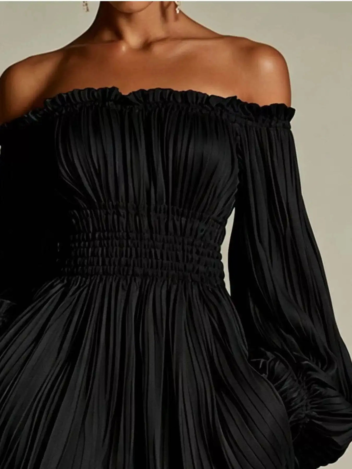 Off-Shoulder Pleated Mini Dress 101001846578745 57 Affordable Fashion Under $100 Jerry's Apparel 