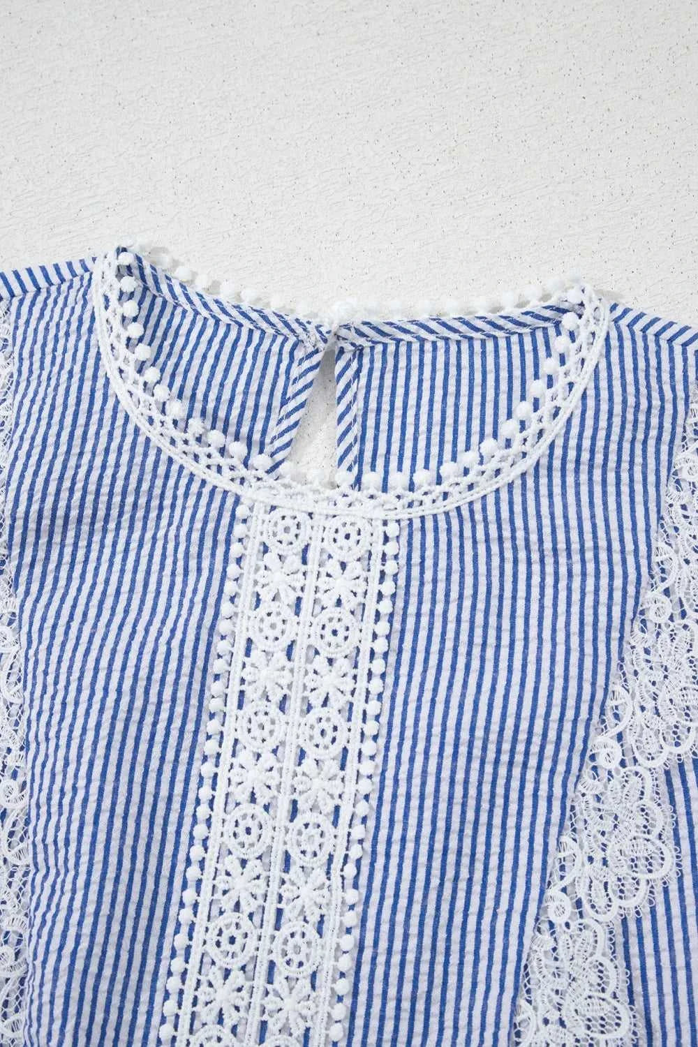 Stripe Lace Patchwork Crew Neck Sleeveless Top 100100306229377 27 Affordable Fashion Under $100 Jerry's Apparel 
