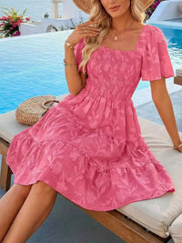Smocked Square Neck Tiered Mini Dress 100100732221330 56 Affordable Fashion Under $100 Jerry's Apparel 