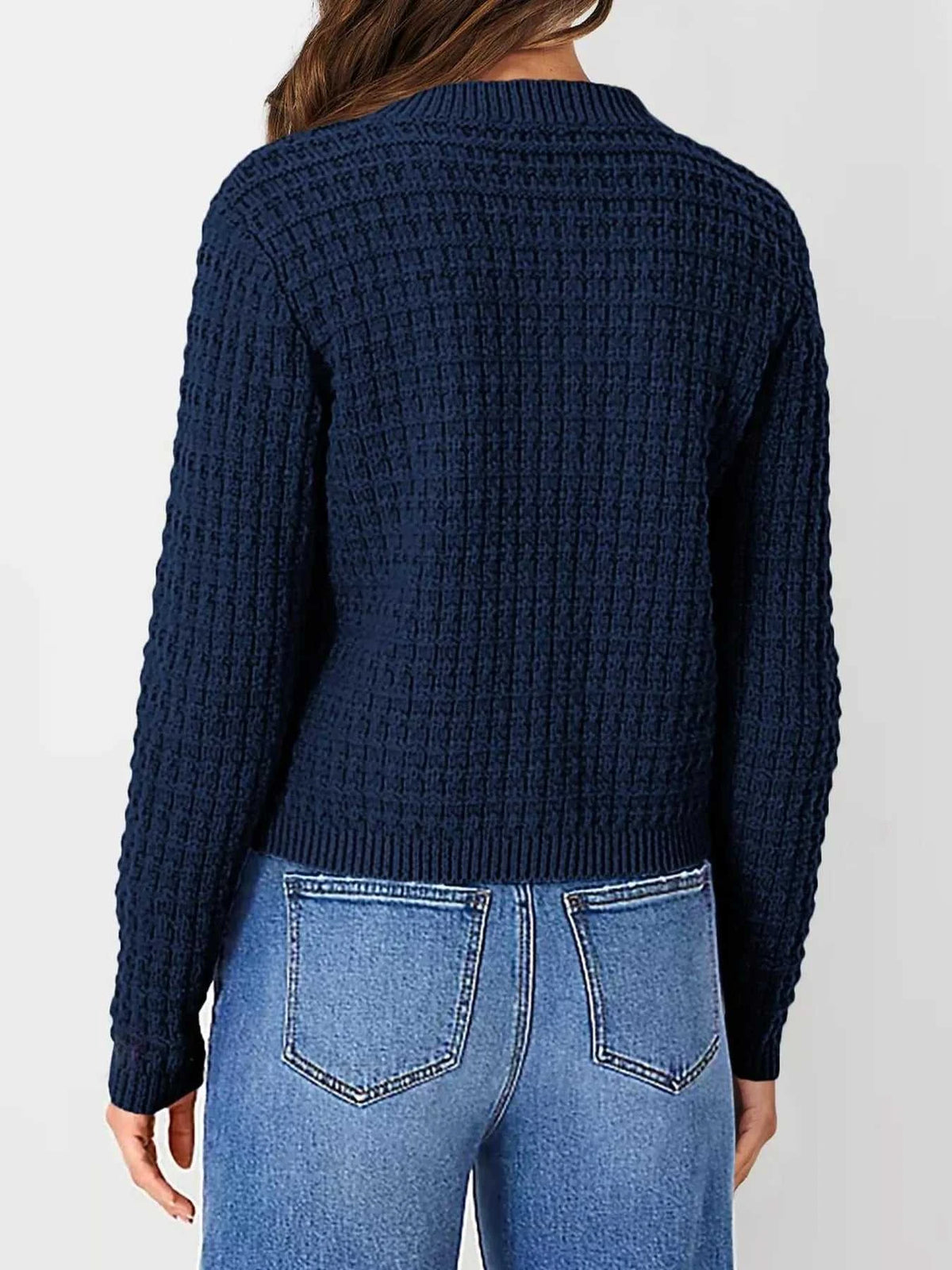Textured Knit Button-Front Cardigan 100100626365347 44 Affordable Fashion Under $100 Jerry's Apparel 