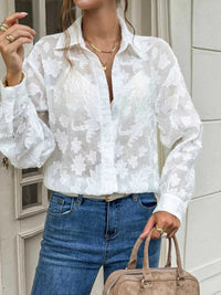Sheer Floral Button Up Shirt 100100644454116 50 Affordable Fashion Under $100 Jerry's Apparel 