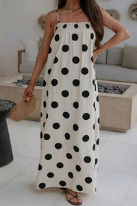 Polka Dot Spaghetti Straps Maxi Dress 100100523867624 48 Gifts for Her Jerry's Apparel 