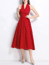 Polka Dot Halter Neck Midi Dress 100100546972272 69 Affordable Fashion Under $100 Jerry's Apparel 