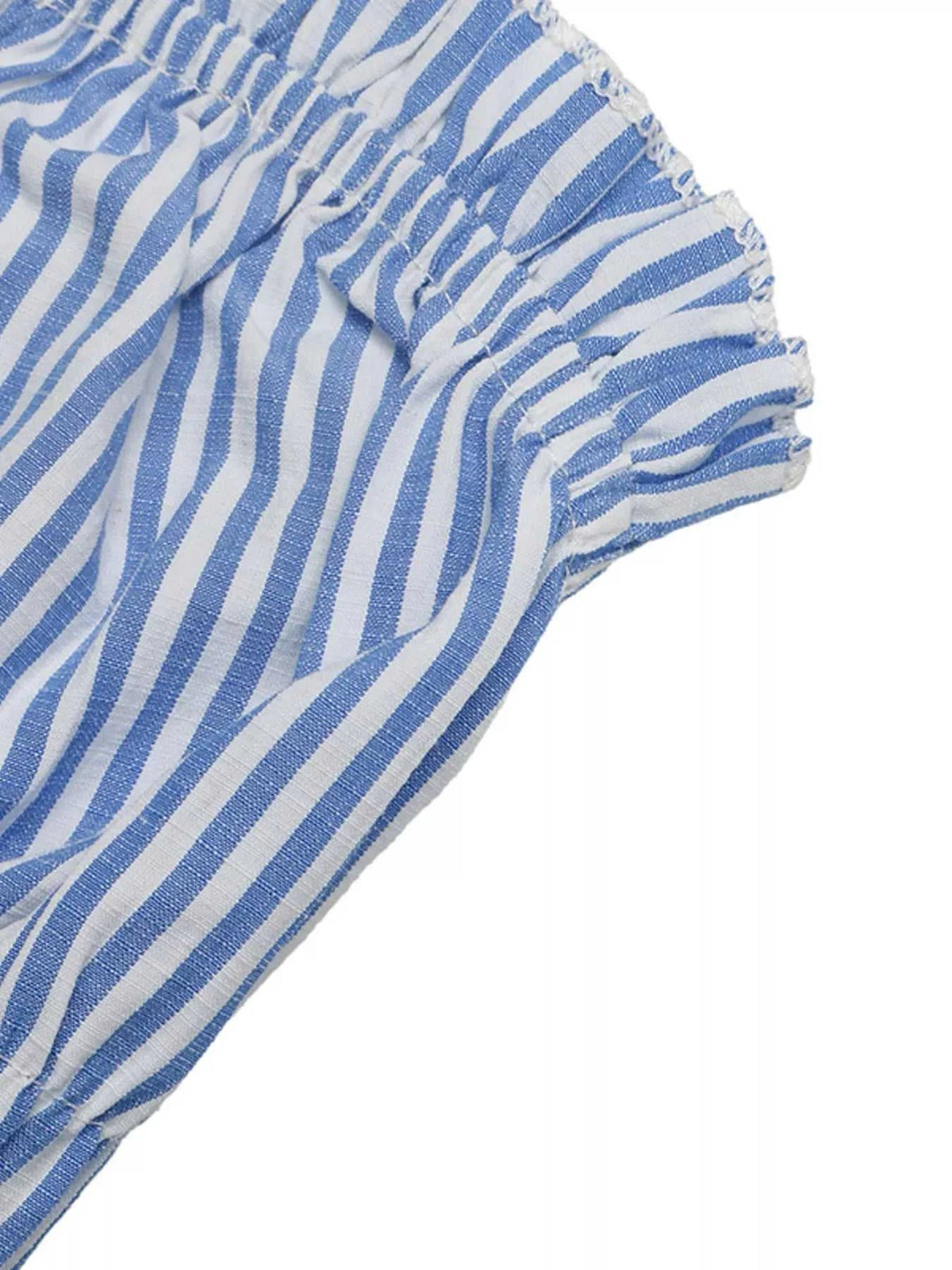 Striped Strapless Tie Front Wide Leg Jumpsuit 100100534610280 39 Affordable Fashion Under $100 Jerry's Apparel 