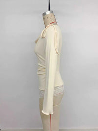 Lace Trim Long Sleeve T-Shirt 100100829031405 28 Affordable Fashion Under $100 Jerry's Apparel 