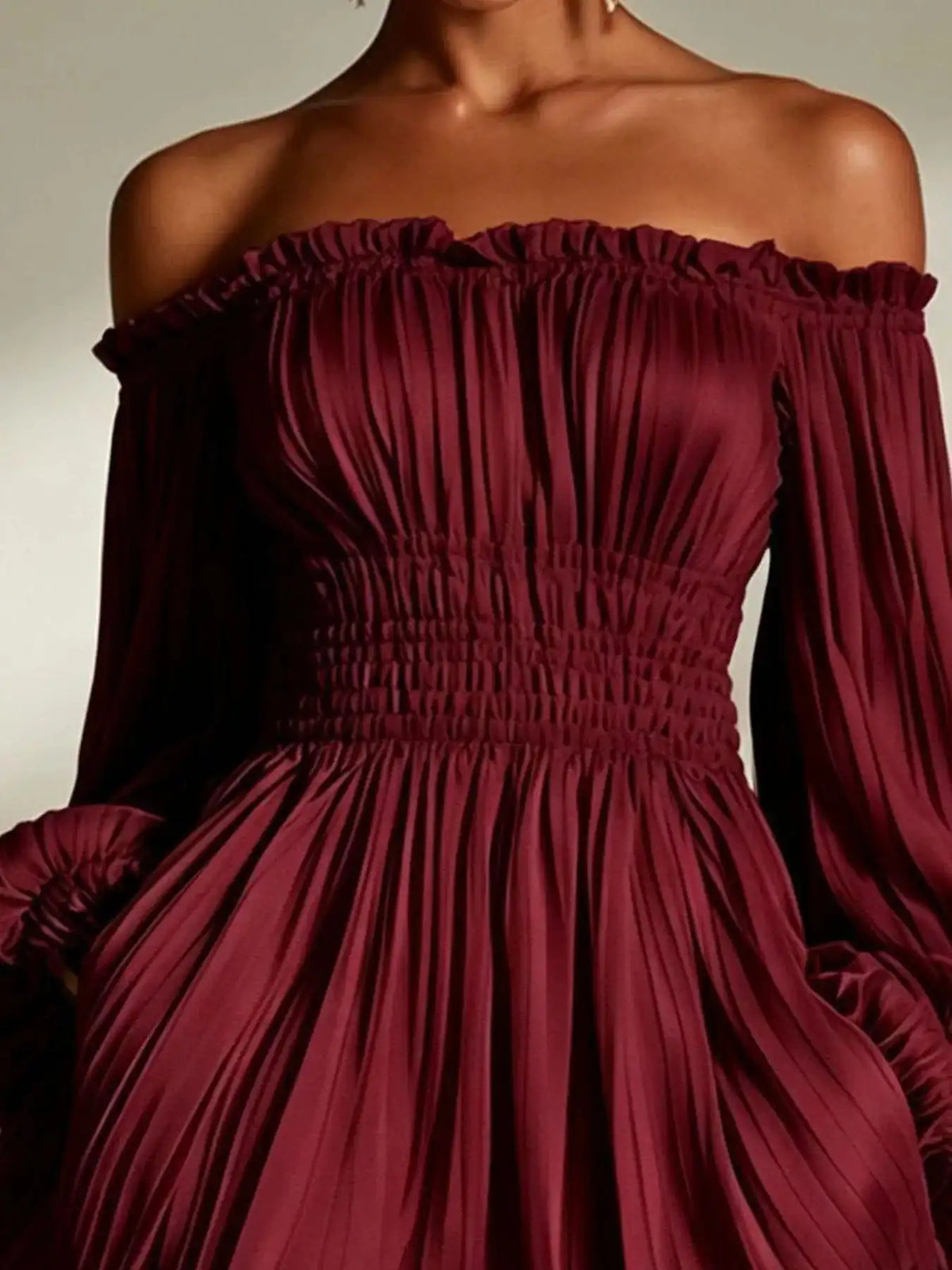 Off-Shoulder Pleated Mini Dress 101001846578745 57 Affordable Fashion Under $100 Jerry's Apparel 