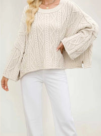 Cozy Cable Knit Drop Shoulder Oversize Sweater 100100624511651 49 Affordable Fashion Under $100 Jerry's Apparel 