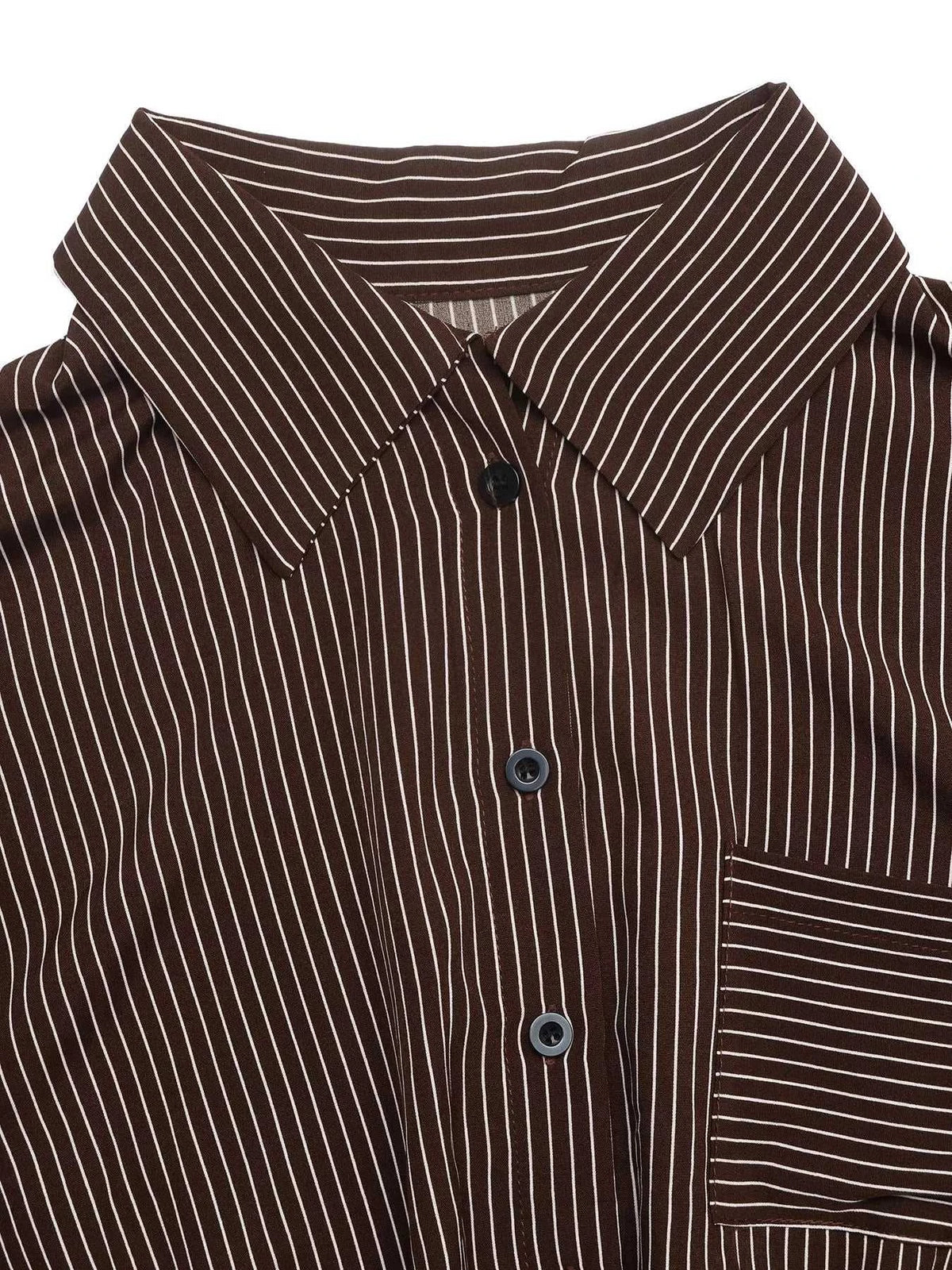 Striped Button-Up Bodysuit 100100357663685 34 Affordable Fashion Under $100 Jerry's Apparel 