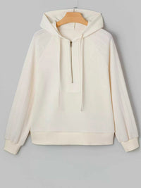 Solid Color Textured Sleeve Patchwork Half Zip Hoodie 100100250849055 50 Affordable Fashion Under $100 Jerry's Apparel 