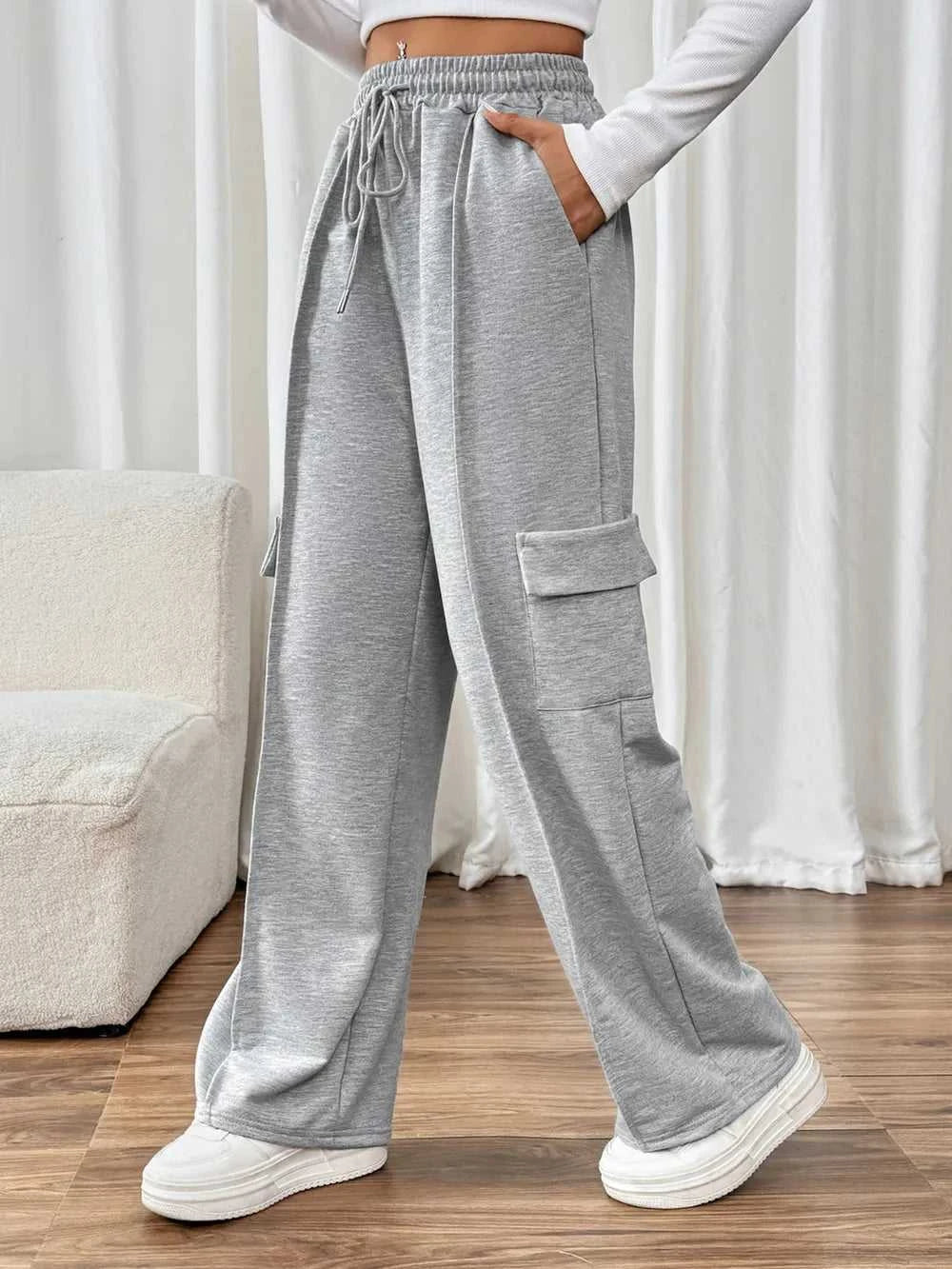 Perfee Drawstring Wide Leg Pants with Pockets 100100282861869 34 Affordable Fashion Under $100 Jerry's Apparel 