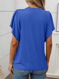 Round Neck Flutter Sleeve T-Shirt 100100468281947 23 Affordable Fashion Under $100 Jerry's Apparel 