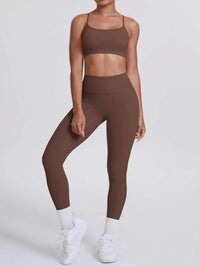 Criss-Cross Back Cami and Leggings Active Set 101006319091881 80 Affordable Fashion Under $100 Jerry's Apparel 