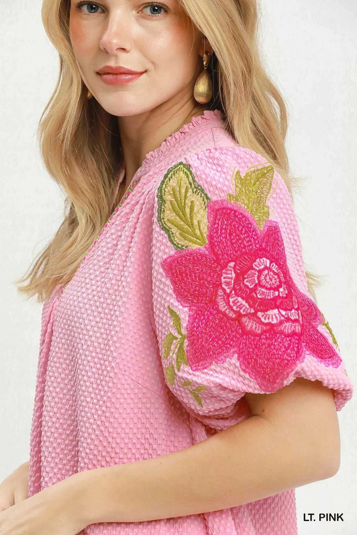 Umgee Floral Embroidered Textured Jacquard Dress 100100741271270 64 Affordable Fashion Under $100 Jerry's Apparel 