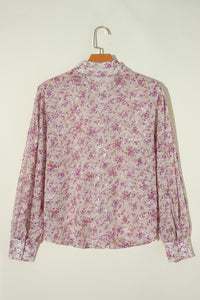 Printed Collared Neck Long Sleeve Shirt