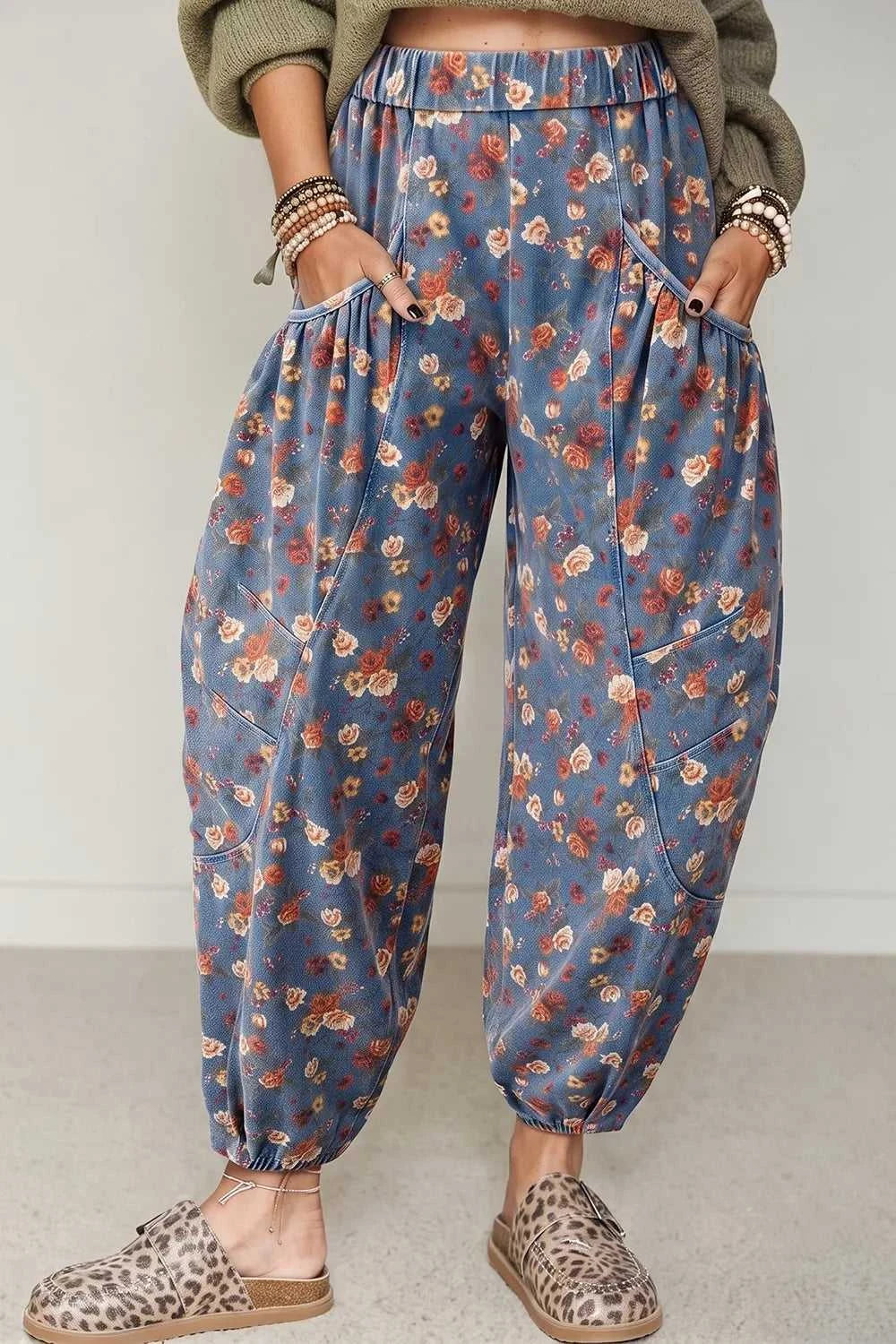 Floral Print Relaxed Fit Jeans 100100867851036 85 Affordable Fashion Under $100 Jerry's Apparel 