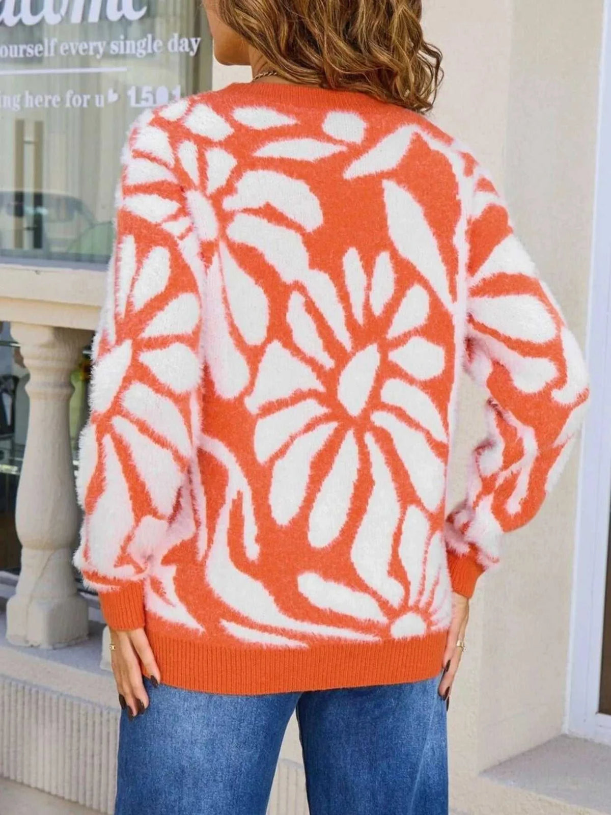 Fuzzy Knit Round Neck Sweater 100100891879850 51 Gifts for Her Jerry's Apparel 