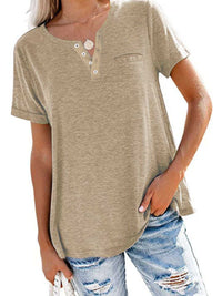 Full Size Casual Button-Front Pocket T-Shirt Plus Size 100100332926405 27 Affordable Fashion Under $100 Jerry's Apparel 