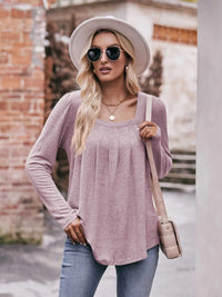 Square Neck Long Sleeve T-Shirt 100100618971989 31 Affordable Fashion Under $100 Jerry's Apparel 