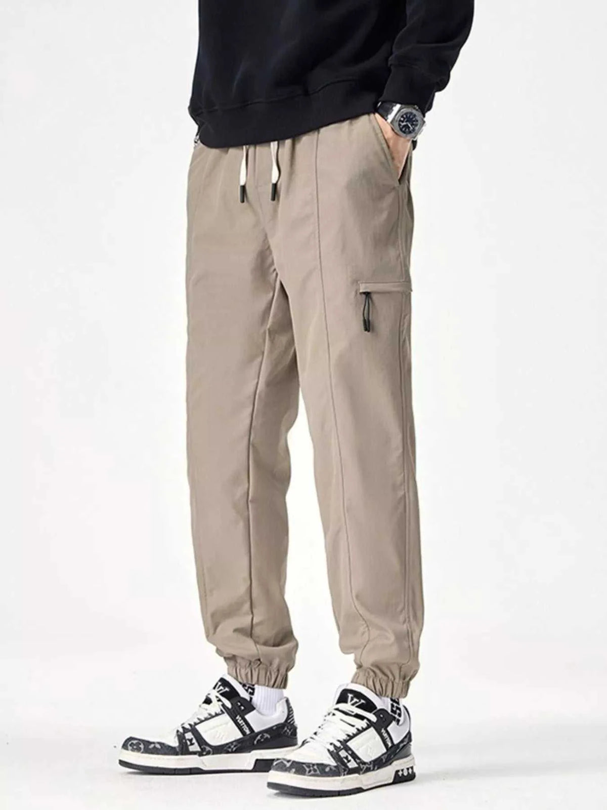 Men's Plus Size Drawstring Wide Leg Joggers 100400584285309 73 Affordable Fashion Under $100 Jerry's Apparel 