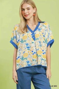 Umgee Floral Print Oversized Top 100100961221937 49 Affordable Fashion Under $100 Jerry's Apparel 