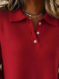 Full Size Button Detail Dropped Shoulder Sweater Plus Size 101002359418175 39 Affordable Fashion Under $100 Jerry's Apparel 