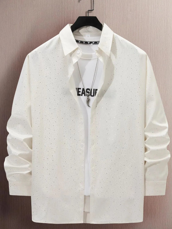 Men's Full Size Button Up Long Sleeve Shirt Plus Size