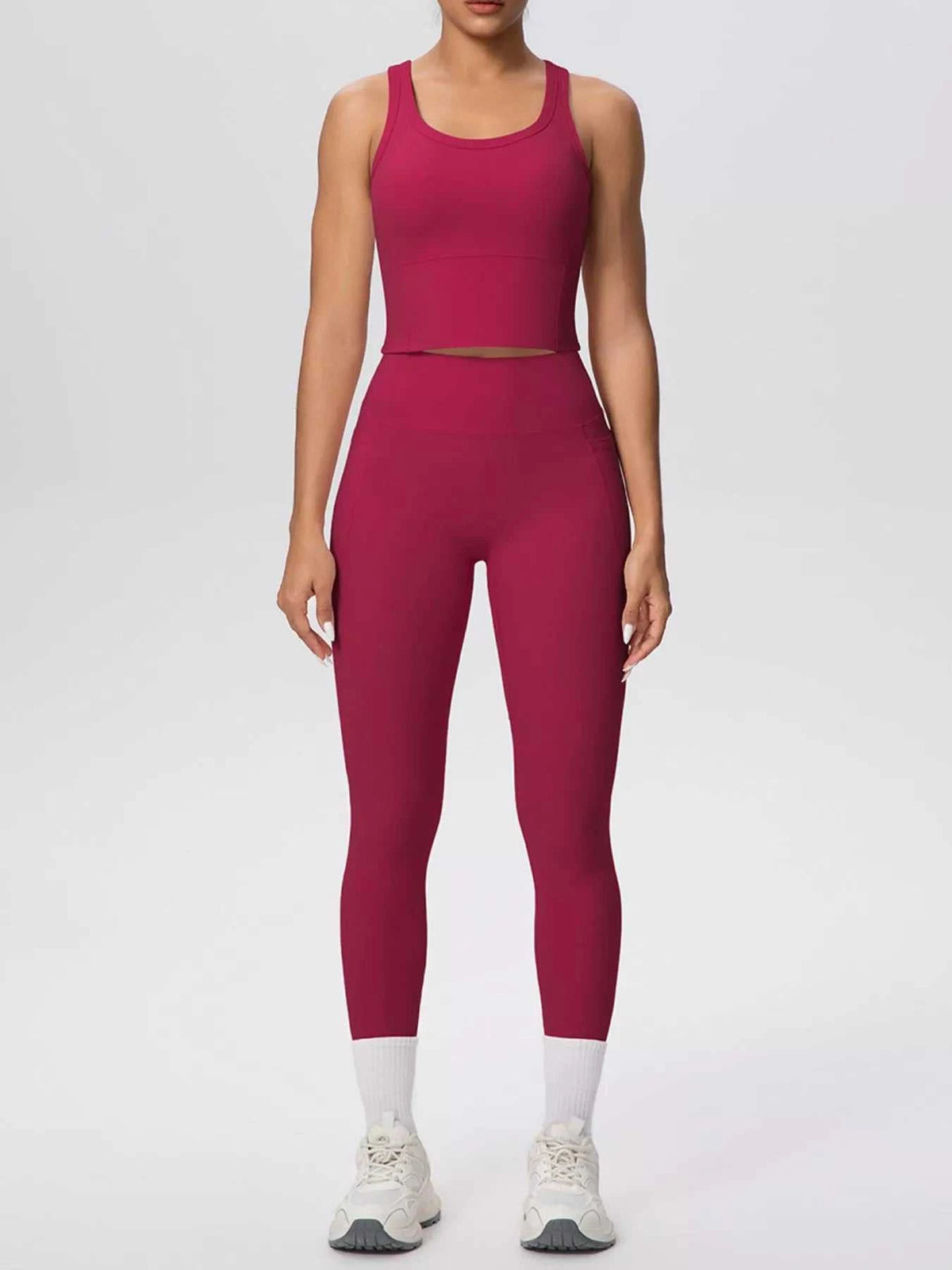 Scoop Neck Tank and High-Waisted Leggings Active Set 101006388543899 85 Gifts for Her Jerry's Apparel 