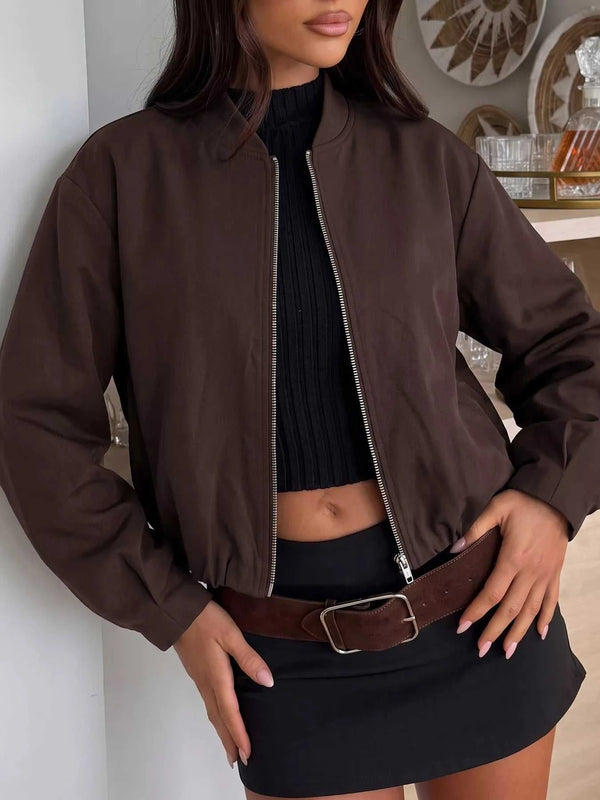Zip Up Dropped Shoulder Jacket 100100620143952 50 Affordable Fashion Under $100 Jerry's Apparel 