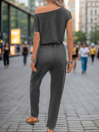 Perfee Single Shoulder Short Sleeve Jumpsuit 100100793465821 36 Affordable Fashion Under $100 Jerry's Apparel 