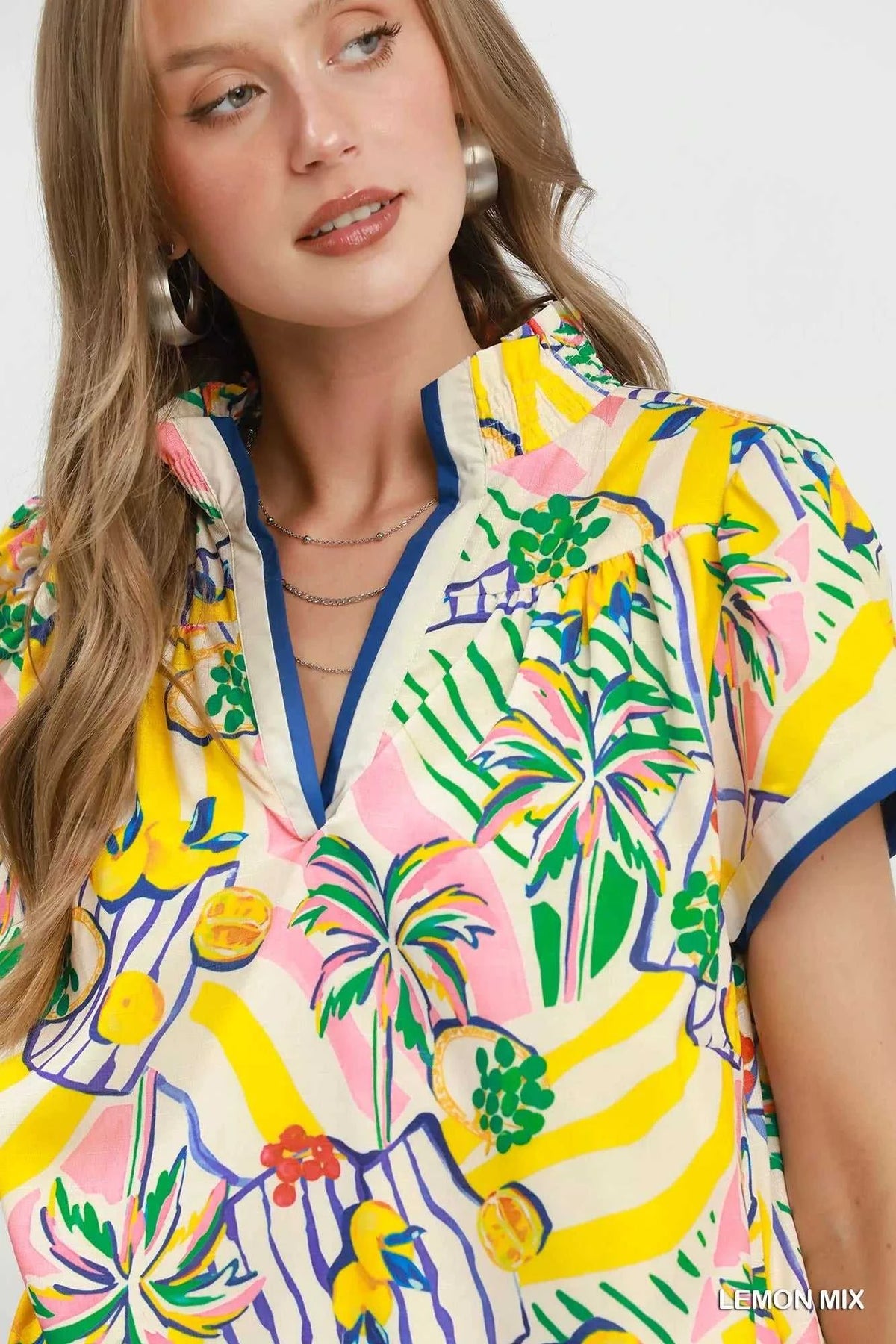 Umgee Tropical Print Collared Shift Dress 100100331671279 57 Affordable Fashion Under $100 Jerry's Apparel 