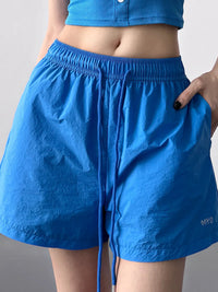 High Waisted Drawstring Shorts