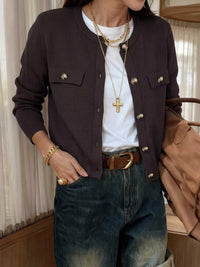 Button Down Long Sleeve Cardigan 101002733178083 56 Affordable Fashion Under $100 Jerry's Apparel 