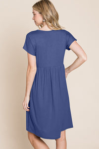 V-Neck Short Sleeve Dress