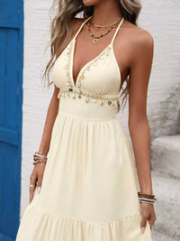 Halter Neck Tiered Maxi Dress 100100190291234 41 Affordable Fashion Under $100 Jerry's Apparel 
