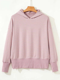 Stripe Thumbhole Side Slits Drop Shoulder Loose Fit Hoodie 100100680505816 52 Affordable Fashion Under $100 Jerry's Apparel 