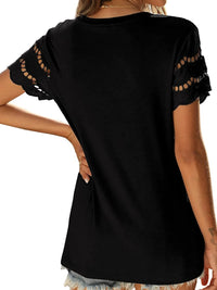 Round Neck Short Sleeve Casual T-Shirt