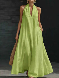 Full Size Halter Neck Sleeveless Maxi Dress Plus Size 100100329491085 30 Gifts for Her Jerry's Apparel 