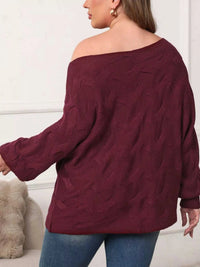 Plus Size Off-Shoulder Long Sleeve Sweater 101002543718433 41 Affordable Fashion Under $100 Jerry's Apparel 