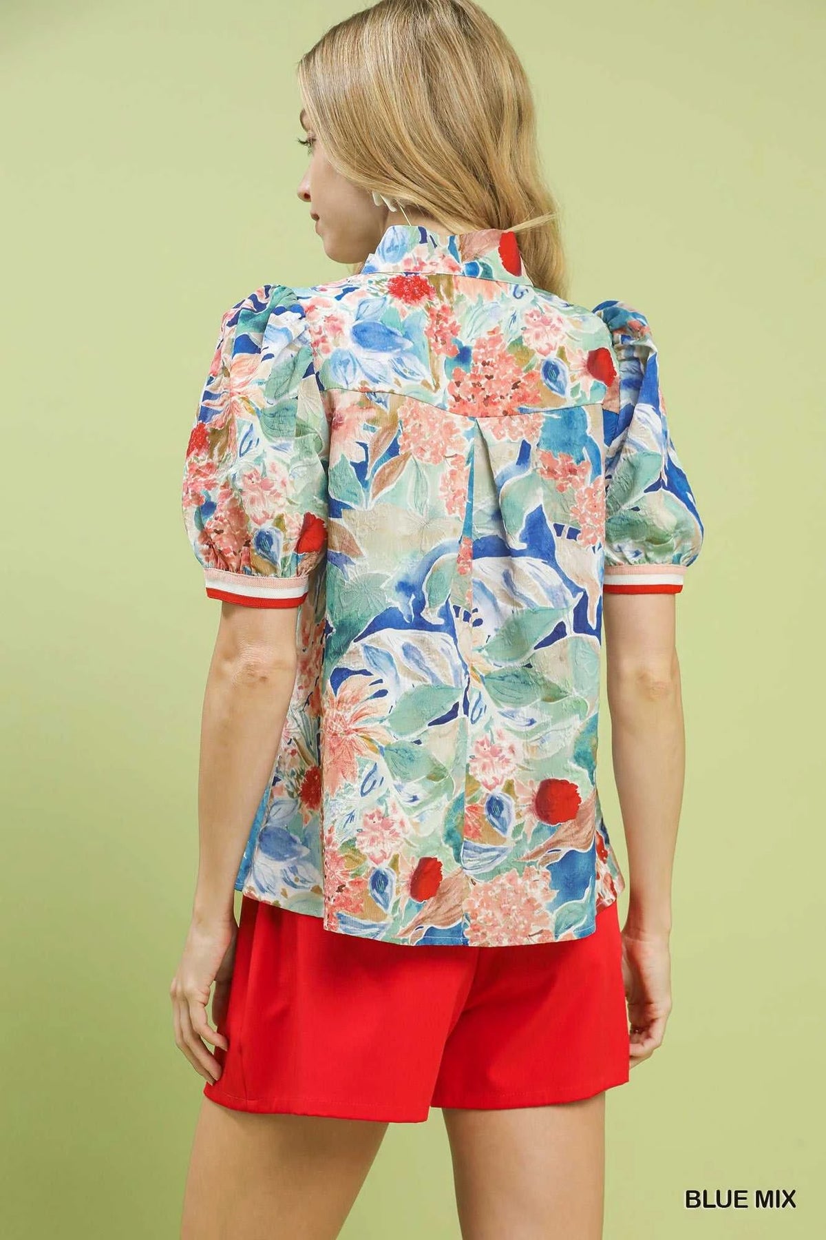 Umgee Jacquard Bloomscape Print Top 100100050321038 49 Affordable Fashion Under $100 Jerry's Apparel 