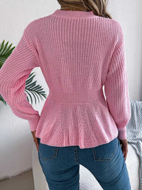 Cable Knit Peplum Sweater 101002224335272 37 Affordable Fashion Under $100 Jerry's Apparel 