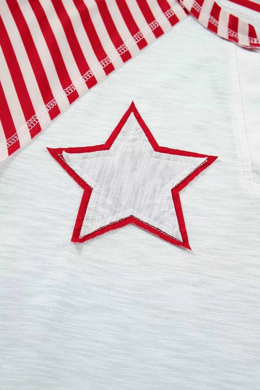 Star Detail Flag Inspired Short Sleeve Top 100100082311174 43 Affordable Fashion Under $100 Jerry's Apparel 