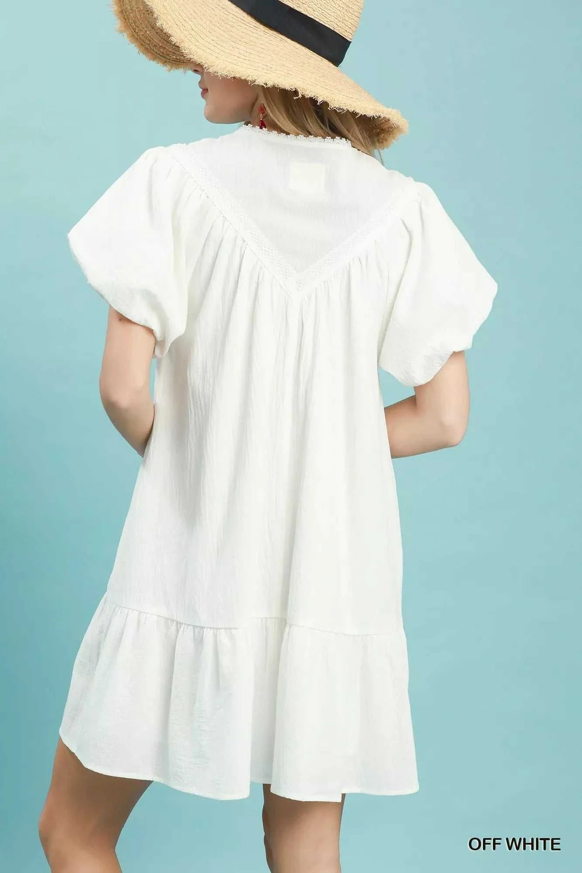 Umgee Flutter Sleeve Tassel Tie Ruffle Hem Mini Dress 100100827571694 62 Affordable Fashion Under $100 Jerry's Apparel 