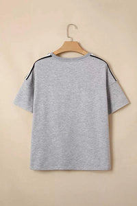 Striped Shoulder Relaxed Fit T-Shirt 100100555642180 24 Affordable Fashion Under $100 Jerry's Apparel 