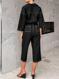 Tie Waist Wide Leg Jumpsuit